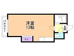 グランドハイツ当別 ワンルームの間取図画像