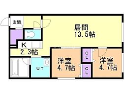間取図画像 2LDK