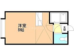 ドルミムサシ ワンルームの間取図画像