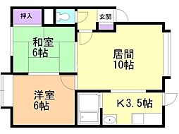 間取図画像 2LDK