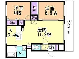 間取図画像 2LDK