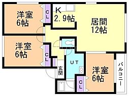 間取図画像 3LDK