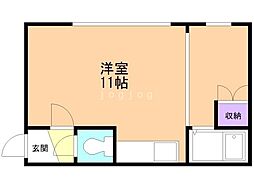 マイルームYM ワンルームの間取図画像