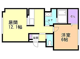 間取図画像 1LDK