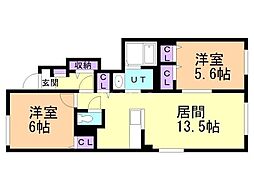 間取図画像 2LDK