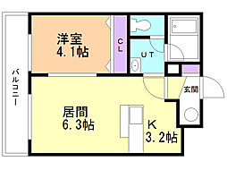 間取図画像 1LDK