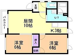 間取図画像 2LDK