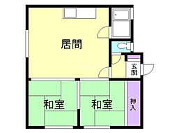 ライラックマンション屯田 2LDKの間取図画像