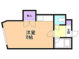 ハイツ・フランセ・22 ワンルームの間取図画像