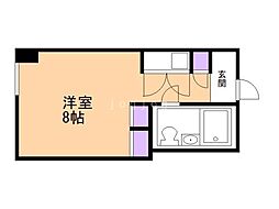 シャンボール札幌 ワンルームの間取図画像