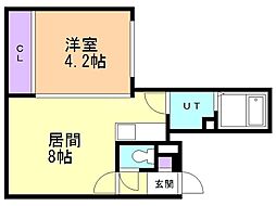 エクセル麻生 1LDKの間取図画像