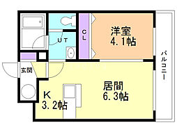 間取図画像 1LDK