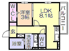 カルミア 101 ｜ 福岡県久留米市安武町安武本（賃貸アパート1LDK・1階・32.80㎡） その2