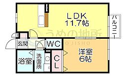 ハレアカラC 1LDKの間取図画像