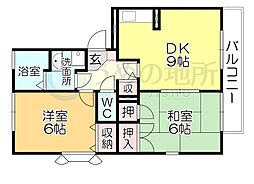 ニューライフつぶくA 2DKの間取図画像