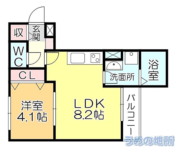 ベルモ 103｜福岡県久留米市東町(賃貸アパート1LDK・1階・32.10㎡)の写真 その2