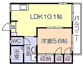 マルセイユ国分町B棟 205 ｜ 福岡県久留米市国分町（賃貸アパート1LDK・2階・36.54㎡） その2