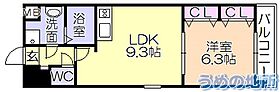 ムーンリバー久留米東町 601 ｜ 福岡県久留米市東町（賃貸マンション1LDK・6階・39.32㎡） その2