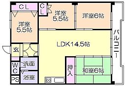 ライフ・モア久留米 4LDKの間取図画像