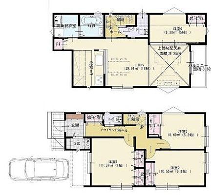 間取り 横浜市旭区上川井町全6棟　B号棟 未入居中古