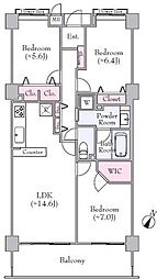 ライオンズマンション横浜常盤台 3LDKの間取図画像