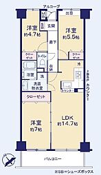 ルピナス四季の森公園 3LDKの間取図画像