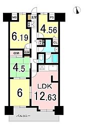 藤和シティコープ菱野西2 4LDKの間取図画像
