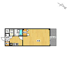 ベルメゾン 1階1Kの間取り