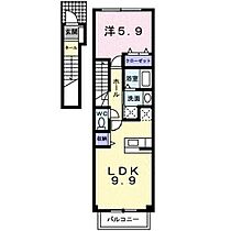 エクセラ隼人I 202 ｜ 鹿児島県霧島市隼人町真孝227-1（賃貸アパート1LDK・2階・41.98㎡） その2