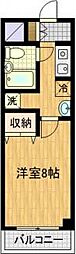 ローレンシアハイツ 1Kの間取図画像
