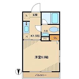 アコード東高円寺 1Kの間取図画像