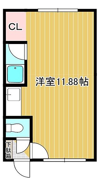 コーポ美芳 03｜北海道北見市美芳町１丁目(賃貸アパート1R・1階・25.50㎡)の写真 その2