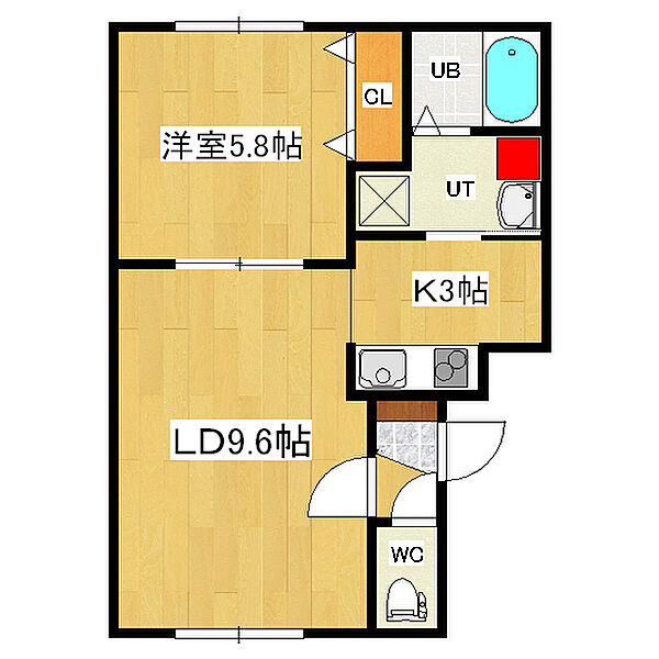 リバティみわポート 301｜北海道北見市中央三輪４丁目(賃貸アパート1LDK・3階・39.60㎡)の写真 その2