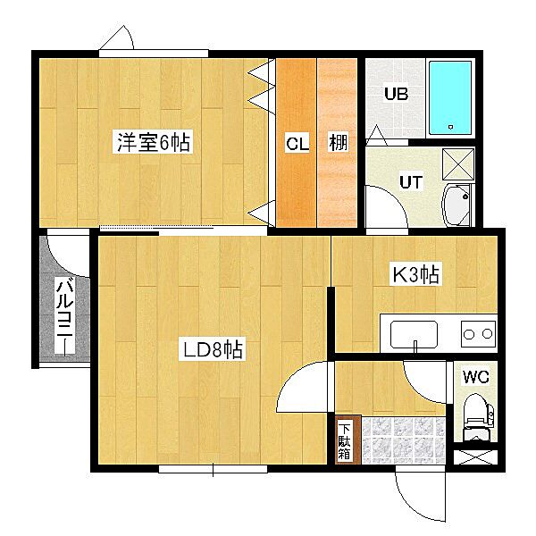 リバーサイドラピュタN A33｜北海道北見市西三輪５丁目(賃貸アパート1LDK・3階・41.76㎡)の写真 その2