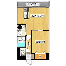ソシオ山下通り 4階1LDKの間取り