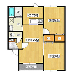 間取図画像 2LDK