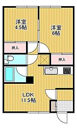 間取図画像 2LDK