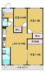 間取図画像 3LDK