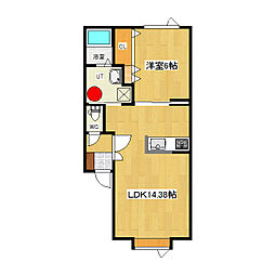 ステージ432 1LDKの間取図画像