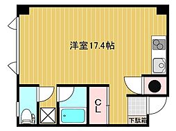 メゾンIMAI ワンルームの間取図画像