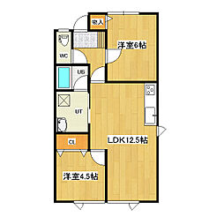 トムテ24 2LDKの間取図画像