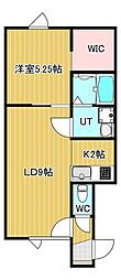 ラピス 1LDKの間取図画像