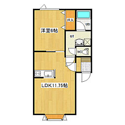 スペースA 1LDKの間取図画像