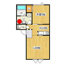 ラフィネ3 1LDKの間取図画像