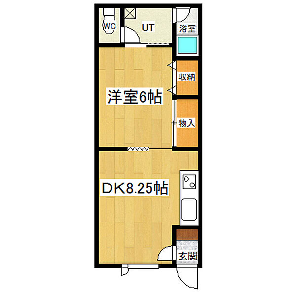 メゾン・ドゥ・クマザキII 201｜北海道網走郡美幌町字元町(賃貸アパート1LDK・2階・32.00㎡)の写真 その2