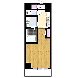 プレール・ドゥーク住吉2 1Kの間取図画像
