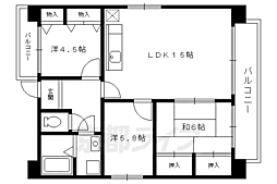 嶋津マンション 3LDKの間取図画像
