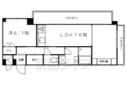 第7長栄マンション 1LDKの間取図画像