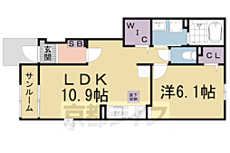 Villaやす 1LDKの間取図画像