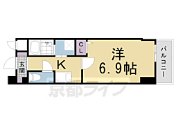 EsTRUTH KYOTO 1Kの間取図画像
